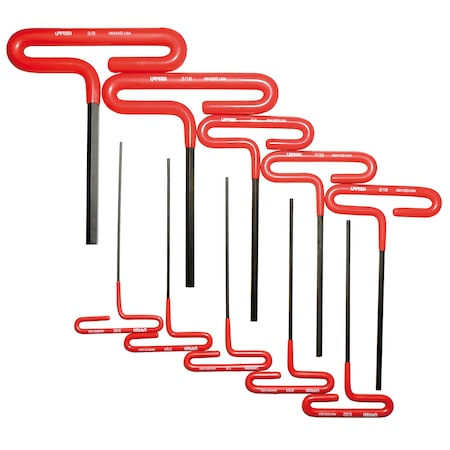 Urrea 10 Piece SAE T-Shape Hex Key Set, 4965G 4965G